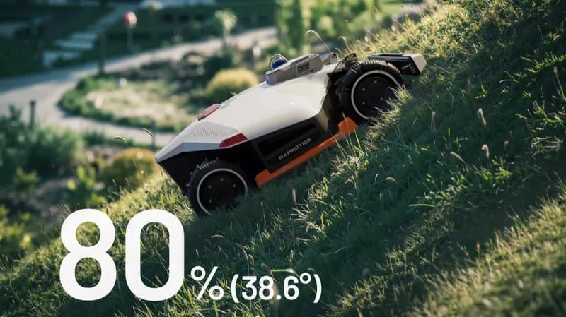 Robotmaaier die een steile helling beklimt, tot 80 procent